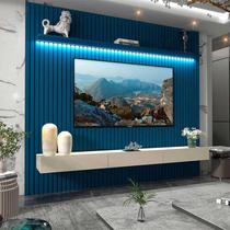 Home Ripado Para TV 85 Polegadas Com LED 230x217 Nobre Gelius Azul/Off White