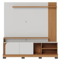 Home Ripado para TVs de 75" Novara Off White Matte Freijó