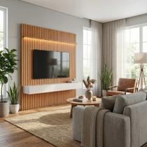 Home Ripado Prime LED 2.2 Nature/Off White Imcal Móveis