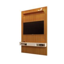 Home Suspenso AR 1.39m Ripado Para TV 55'' Polegadas Cor Cedro / Off White