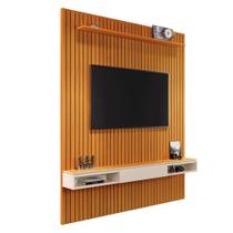 Home Suspenso AR Ripado 1.84m Para TV 75'' Polegadas Cor Cedro / Off White