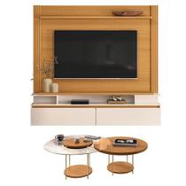 Home Suspenso Astor Cinamomo Off White Com Kit Mesa De Centro Sky Cinamomo - Hb Móveis Home Suspenso Astor Cinamomo Off White Com Kit Mesa De Centro Sky Cinamomo - Hb Móveis
