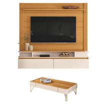 Home Suspenso Astor Cinamomo Off White com Mesa de Centro Cadenza Off White Cinamomo - HB Móveis Home Suspenso Astor Cinamomo Off White com Mesa de Centro Cadenza Off White Cinamomo - HB Móveis
