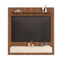 Home Suspenso AV Para TV Até 55'' Polegadas Com Prateleira e Porta Cor Nogueira / Off White