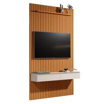 Home Suspenso CL 1.39m Ripado Para TV Até 55' Polegadas Cor Cedro / Off White