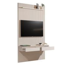 Home Suspenso CL 1.39m Ripado Para TV Até 55' Polegadas Cor Off White