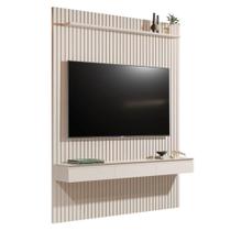 Home Suspenso CL 1.84m Ripado Para TV Até 75'' Polegadas Cor Off White