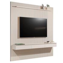 Home Suspenso CL 2.29m Ripado Para TV Até 75'' Polegadas Cor Off White
