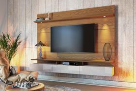 Home Suspenso Decore Led 1.8 Freijó com Off White - Imcal Móveis