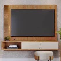 Home Suspenso Egeu Com Detalhe Ripado com Led 2 Pts Basculante - Freijó/Off White Colibri