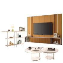 Home Suspenso Empire Cinamomo Off White E Aparador Infinity E Kit Mesa De Centro Sky Off White- Hb Móveis