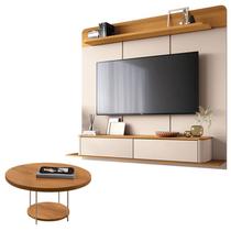 Home Suspenso Galax Cinamomo Off White e Mesa de Centro Sky Cinamomo- HB Móveis