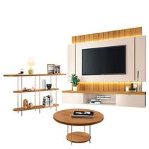 Home Suspenso Illusion 1.8 Cinamomo Off White e Aparador Infinity e Mesa de Centro Sky Cinamomo- HB Móveis Home Suspenso Illusion 1.8 Cinamomo Off White e Aparador Infinity e Mesa de Centro Sky Cinamomo- HB Móveis