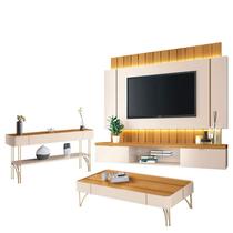 Home Suspenso Illusion 1.8 e Aparador Vivant e Mesa de Centro Cadenza Cinamomo Off White - HB Móveis Home Suspenso Illusion 1.8 e Aparador Vivant e Mesa de Centro Cadenza Cinamomo Off White - HB Móveis