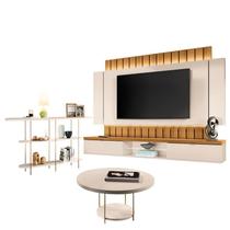 Home Suspenso Illusion 2.2 Cinamomo Off White e Aparador Infinity e Mesa de Centro Sky Off White- HB Móveis Home Suspenso Illusion 2.2 Cinamomo Off White e Aparador Infinity e Mesa de Centro Sky Off White- HB Móveis