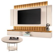 Home Suspenso Illusion 2.2 Cinamomo Off White e Mesa de Centro Sky Off White- HB Móveis Home Suspenso Illusion 2.2 Cinamomo Off White e Mesa de Centro Sky Off White- HB Móveis