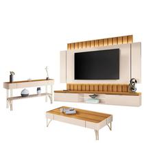 Home Suspenso Illusion 2.2 e Aparador Vivant e Mesa de Centro Cadenza Cinamomo Off White - HB Móveis Home Suspenso Illusion 2.2 e Aparador Vivant e Mesa de Centro Cadenza Cinamomo Off White - HB Móveis