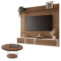 Home Suspenso Max Castanho Off White e Mesa de Centro sky Castanho- HB Móveis