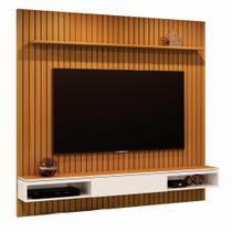 Home Suspenso MT Ripado 1.80m Para TV Até 75'' Polegadas Cor Cedro / Off White