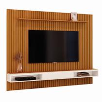 Home Suspenso MT Ripado 2.17m Para TV Até 75'' Polegadas Cor Cedro / Off White