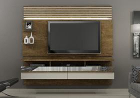 Home Suspenso Napoles para tv até 65" Valdemoveis Ipe com Off White Home Suspenso Napoles para tv até 65" Valdemoveis Ipe com Off White