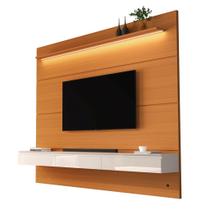 Home Suspenso NT 1.80m Com LED Para TV Até 75'' Polegadas Cor Cedro / Off White