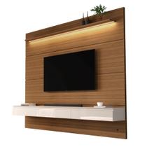 Home Suspenso NT 1.80m Com LED Para TV Até 75'' Polegadas Cor Nogueira / Off White