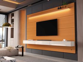 Home Suspenso NT Com LED Para TV Até 75'' Polegadas Cor Cedro / Off White