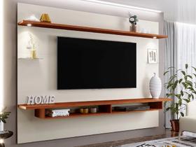 Home Suspenso OffWhite/Canela Prateleiras Decorativas Vidro