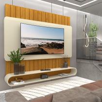 Home Suspenso Prime Ripado Para Tv Até 75 Polegadas Naturale Off White Gelius Móveis