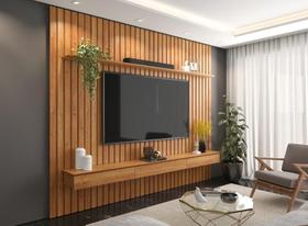 Home Suspenso Ripado ANT 1.80m Para TV Até 75'' Cor Cinamomo