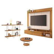 Home Suspenso Zenith Cinamomo Off White com Mesa de Centro Sky e Aparador Infinity Cinamomo - HB Móveis Home Suspenso Zenith Cinamomo Off White com Mesa de Centro Sky e Aparador Infinity Cinamomo - HB Móveis
