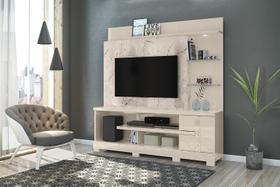Home Theater Alan para TV de até 55 polegadas COM PÉS - CALACATA / OFF WHITE - Madetec