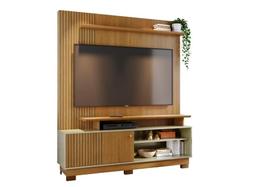 Home Theater Ares para TV de até 75 polegadas (COM PÉS) - Cumaru Opala - Madetec