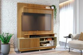 Home Theater Ares para TV de até 75 polegadas (COM RODÍZIOS) - Cumaru Opala - Madetec