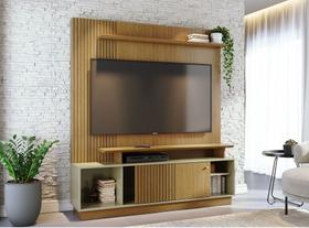 Home Theater Ares Porta em MDF Frisado Para TV's até 65 Polegadas - Cumaru/Opala Madetec Home Theater Ares Porta em MDF Frisado Para TV's até 65 Polegadas - Cumaru/Opala Madetec