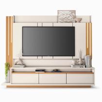 Home Theater Decorativo Montane para TV até 75" com LED Off White/Cinamomo G26 - HB Móveis