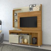 Home Theater Dedalo Prateleira em Vidro MDP até 50 Cumaru/Opala G97 - Gran Belo