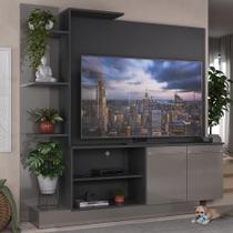 Home Theater Denver P/Tv Ate 55" Preto Acet Tx C/ Lacca Fume Brilho Home Theater Denver P/Tv Ate 55" Preto Acet Tx C/ Lacca Fume Brilho