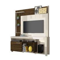 Home Theater Estante Fortuna com Painel para TV 50" Off White/ Savana - Bela Móveis