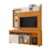Home Theater Estante Ícaro com Painel para TV 50" Cinamomo/Off White - Bela Móveis