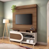Home Theater Estante P/ TV até 55" Órbis HB Móveis - Castanho/Off White