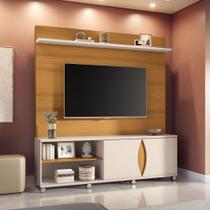 Home Theater Estante P/ TV até 65" Luxor HB Móveis - Cinamono/Off White