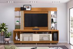 Home Theater Frizz Gold para TV de até 55 polegadas (COM RODÍZIOS) - NATURALE / OFF WHITE - Madetec