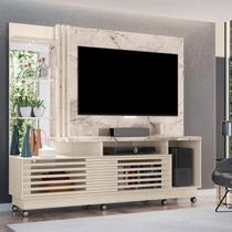 Home Theater Frizz Plus para TV de até 60 polegadas (COM RODÍZIOS) - CALACATA / OFF WHITE - Madetec