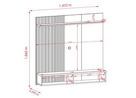 Home Theater Íris para TV de até 55 polegadas - Cinamomo Off White - Madetec
