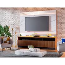 Home Theater Marajó Para Sala de Estar-Noce Milano/Calacatta/Preto Fosco-Ideal para TVs até 70 Polegadas-Colibri