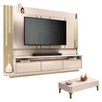 Home Theater Montane Off White Champanhe Com Mesa De Centro Liz Off White - Hb Móveis Home Theater Montane Off White Champanhe Com Mesa De Centro Liz Off White - Hb Móveis