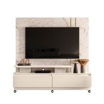 Home theater new apolo calacata/off white com rodízios 953136 madetec