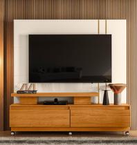 Home Theater New Apolo Para TVs até 75 Polegadas Com Kit Rodizío Cinamomo Off White Madetec Home Theater New Apolo Para TVs até 75 Polegadas Com Kit Rodizío Cinamomo Off White Madetec